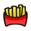 fast food, french fries, fries, snack svg vector icon
