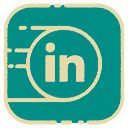 linkedin, media, social svg vector icon