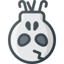 candy, halloween, holder, skull svg vector icon