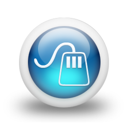 glossy,blue,orb icon