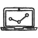 business, computer, diagram, graph svg vector icon