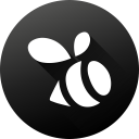black white, circle, high quality, long shadow, social, social media, swarm svg vector icon