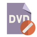 file,format,dvd,cancel icon