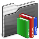 library,folder,black icon