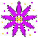 abstract ecology, abstraction, environmental, flower, leaves, shape, violet svg vector icon