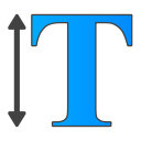 height, text svg vector icon