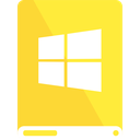 drive, white, windows, yellow icon
