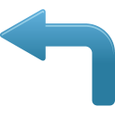 arrow, left, turn icon