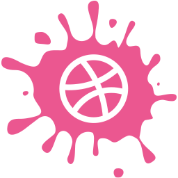 social,media,blot,set,dribbble icon