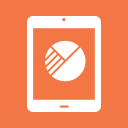analytics, chart, chart pie, graphs, pie, report sales, tablet svg vector icon
