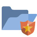 open,folder,shield icon