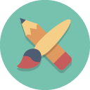 brush, pencil icon