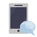 phone,speech,bubble icon