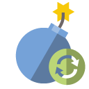 bomb,refresh icon