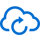 cloud, reload svg vector icon