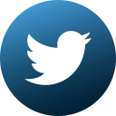 circle, colored, gradient, media, social, social media, twitter svg vector icon