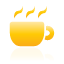 coffee, yellow icon