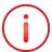 basic, information, red icon
