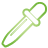 basic, green, pipette icon
