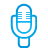basic, blue, microphone icon