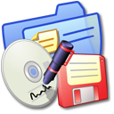 folder,blue,backup icon