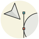 curves, graphic, node svg vector icon