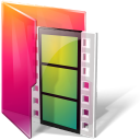 aurora, folders, movies icon