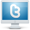 twitter,monitor,display,screen,social,computer,social network,sn icon