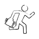 avatar, client, going, male, office, person, users svg vector icon