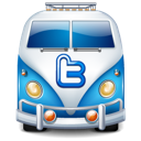 car, twitter, van icon