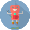 android, fun robot, launch, mascot, mechanical, metal, robot, robot chargers, robot expression, robotic, space, technology svg vector icon