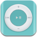 music, shuffle, teal icon