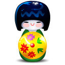 kokeshi,green icon