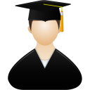 graduate, male, man, student icon