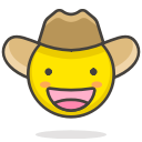 cowboy, face, hat svg vector icon