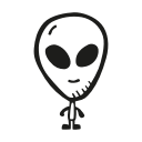 alien, astronomy, creature, extraterrestrial, space svg vector icon