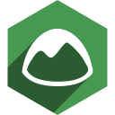 basecamp, hexagon, media, shadow, social svg vector icon