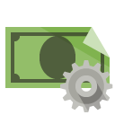 bill,gear icon