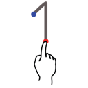 arrow, gestureworks, stroke, up icon