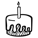 birthday, cake, celebration, food, party, present svg vector icon