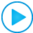 basic, blue, button, play icon