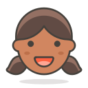 3, girl svg vector icon