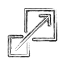 enlarge, expand, productivity, scale, shape, social svg vector icon