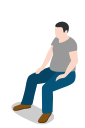 avatar, human, male, man, people, person, sitting, user svg vector icon