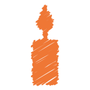 birthday, candle, celebration, christmas, fire, light, scribble svg vector icon