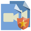file,type,video,shield icon