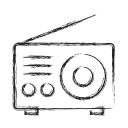camping, radio svg vector icon