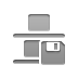 distribute,vertical,bottom,diskette icon