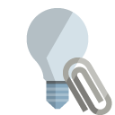 ligthbulb,off,attachment icon