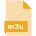 document, extension, file, format, m3u svg vector icon